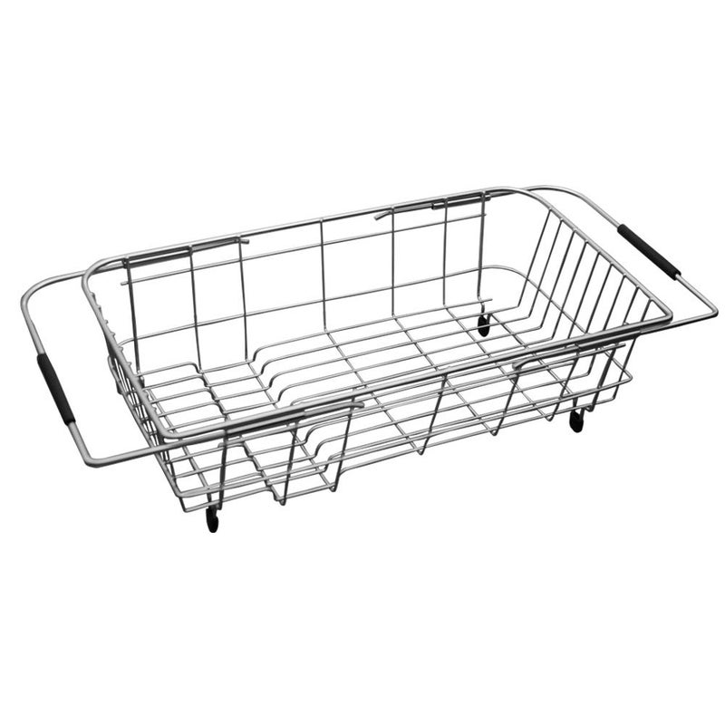Keewah Expandable Dish Drainer Drying Rack Over The Kitchen Sink - 16.1â€ x 9â€ - Stainless Steel - Image 1